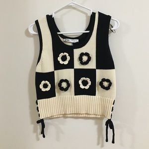 Zara Sweater Knit Vest Sz Sm